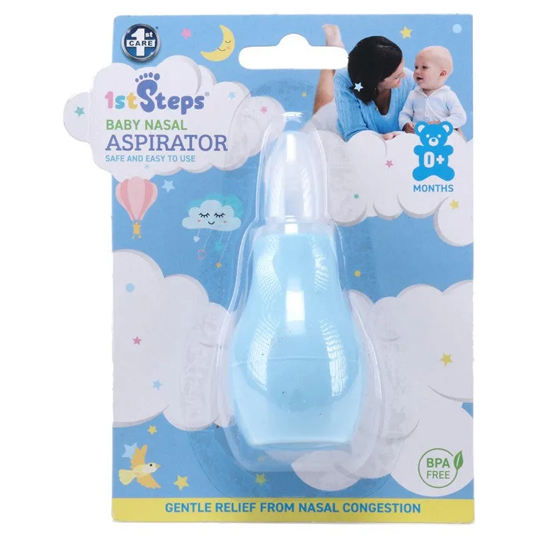 1st Steps Nasal Aspirator w/ Lid, 2 Asstd Colours