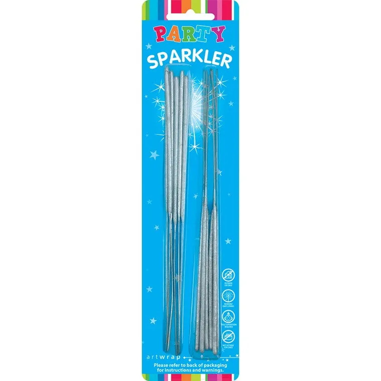 20cm Sparklers, Silver, 12pk