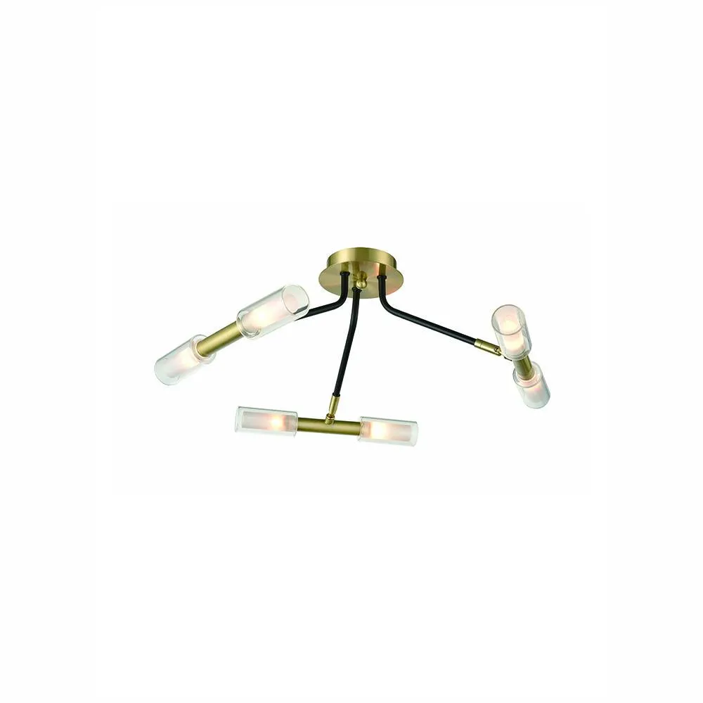 6-5342LF 6 Light Semi Flush Ceiling Light Bronze