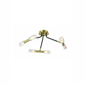 6-5342LF 6 Light Semi Flush Ceiling Light Bronze