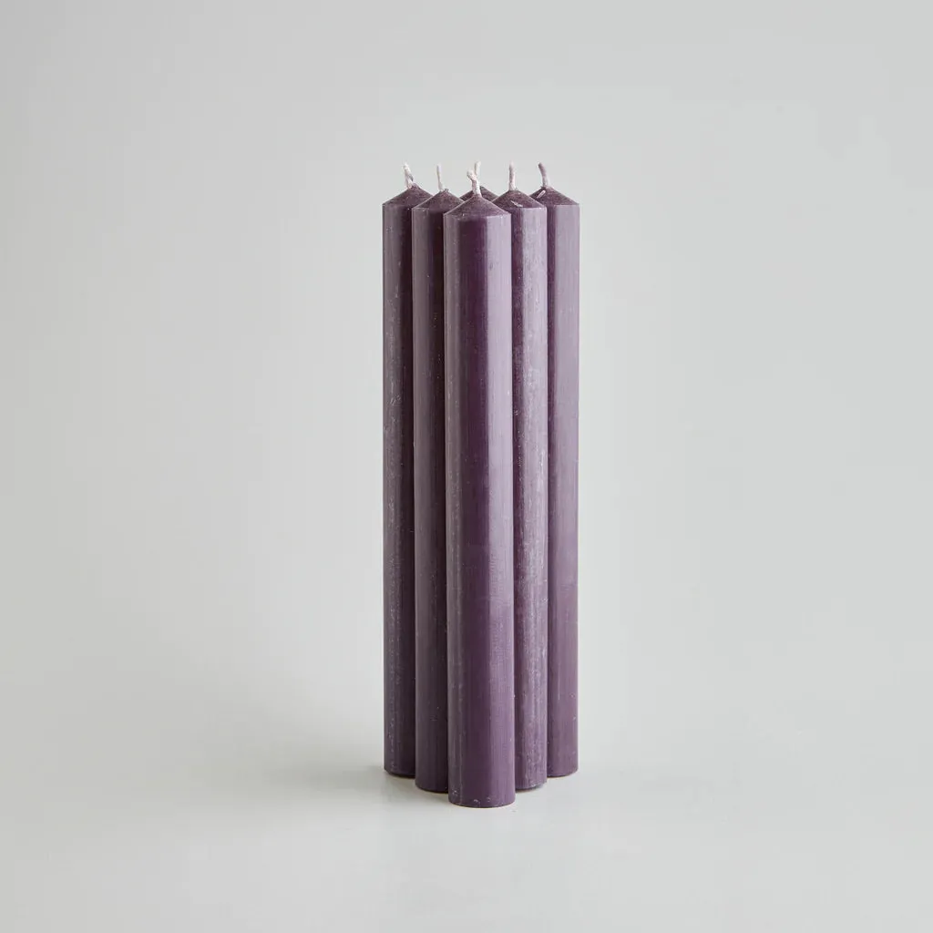 7/8" Charcoal Dinner Candles Gift Pack