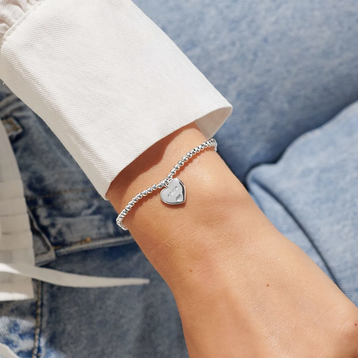 A Little 'Wonderful Gran' Mother's Day Grandparent Bracelet | Silver Plated
