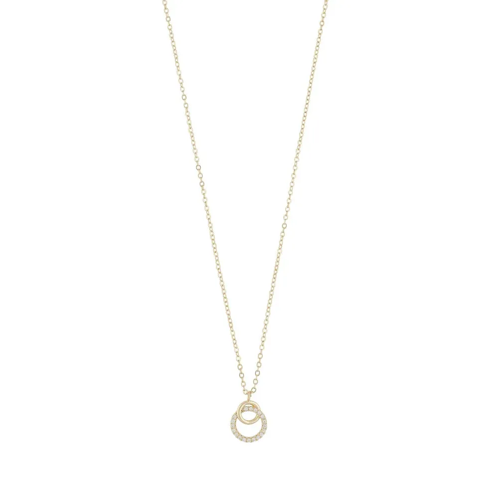 Ace Infinity Pendant Necklace | Gold Plated with Cubic Zirconia