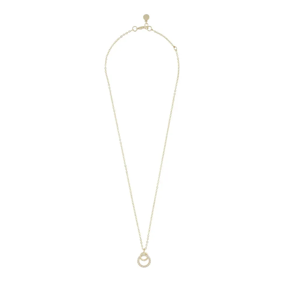 Ace Infinity Pendant Necklace | Gold Plated with Cubic Zirconia