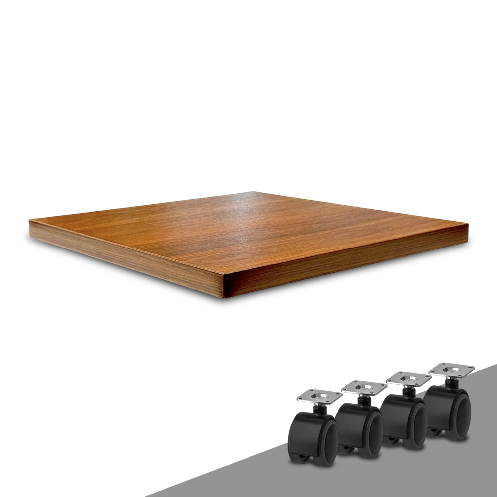 Acmi Arogen Pedestal Top & Castor L404 x W419 x T25mm Columbia Walnut