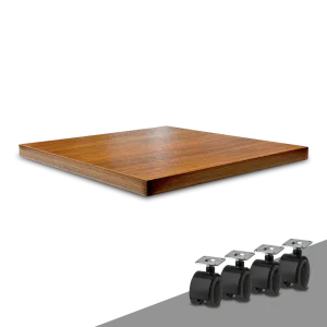 Acmi Arogen Pedestal Top & Castor L404 x W419 x T25mm Columbia Walnut