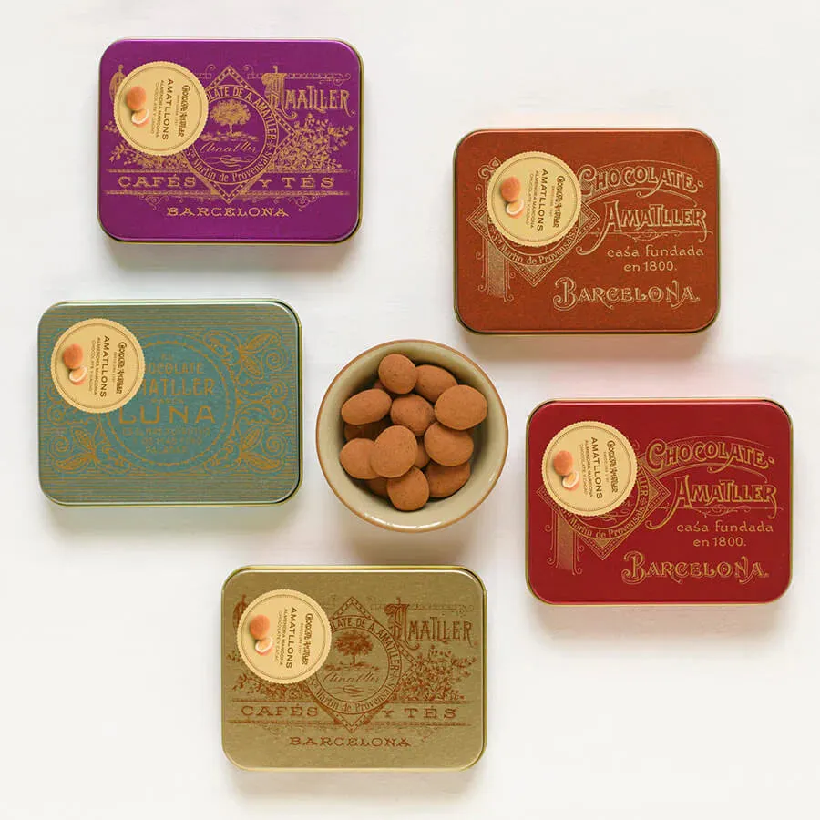 Amatller White Chocolate Coated Marcona Almonds 65g