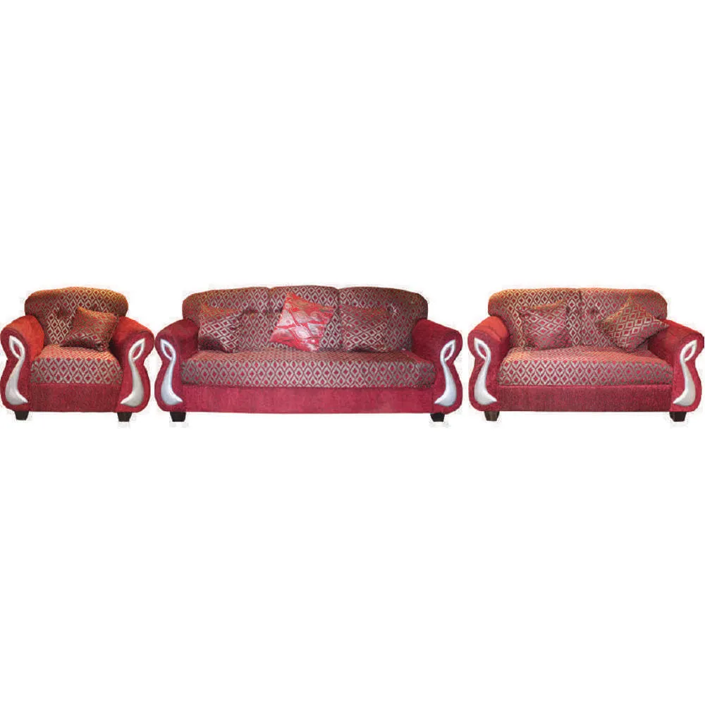 Amie 3 2 1 Fabric Sofa Set Cushions Assorted Colors