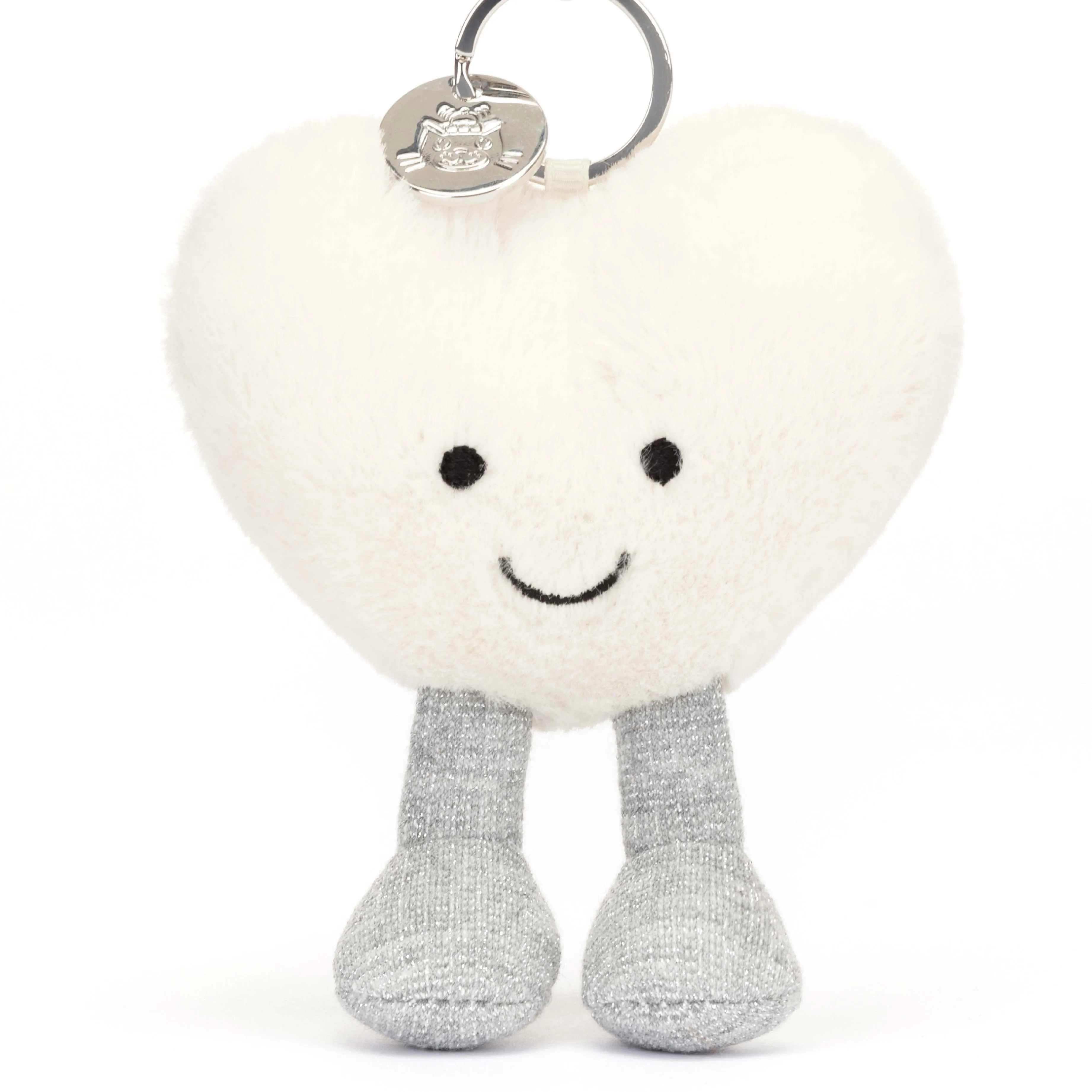 Amuseables Cream Heart Bag Charm