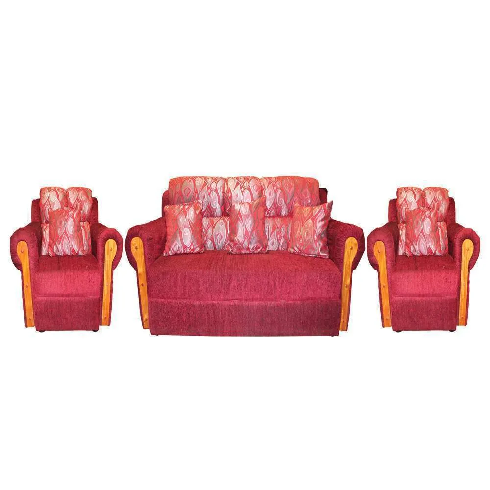 Andrea 3 1 1 Fabric Sofa Set Cushions Assorted Colors