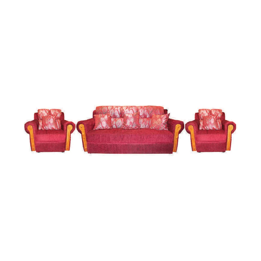 Andrea 3 1 1 Fabric Sofa Set Cushions Assorted Colors