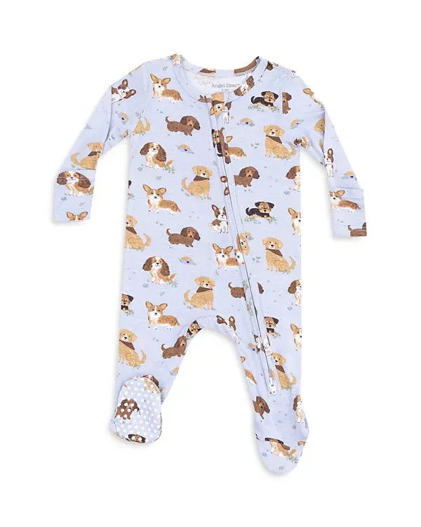 Angel Dear Best Friend Dogs Zipper Footie Blue