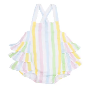 Angel Dear Ric Rac Stripe Ruffle Sunsuit