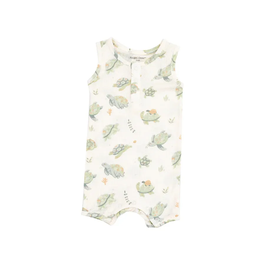 Angel Dear Sea Turtles Sleeveless Shortie Romper