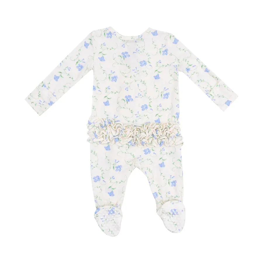 Angel Dear Sweet Vines Ruffle Zipper Footie