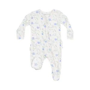 Angel Dear Sweet Vines Ruffle Zipper Footie