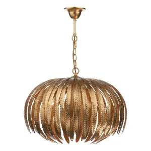 ATT0535 5 Light Suspended Light Gold