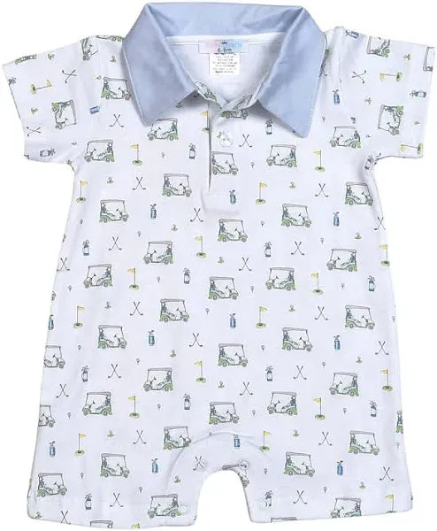 Baby Loren Blue Golf Club Romper
