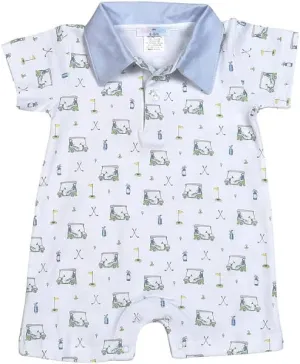 Baby Loren Blue Golf Club Romper
