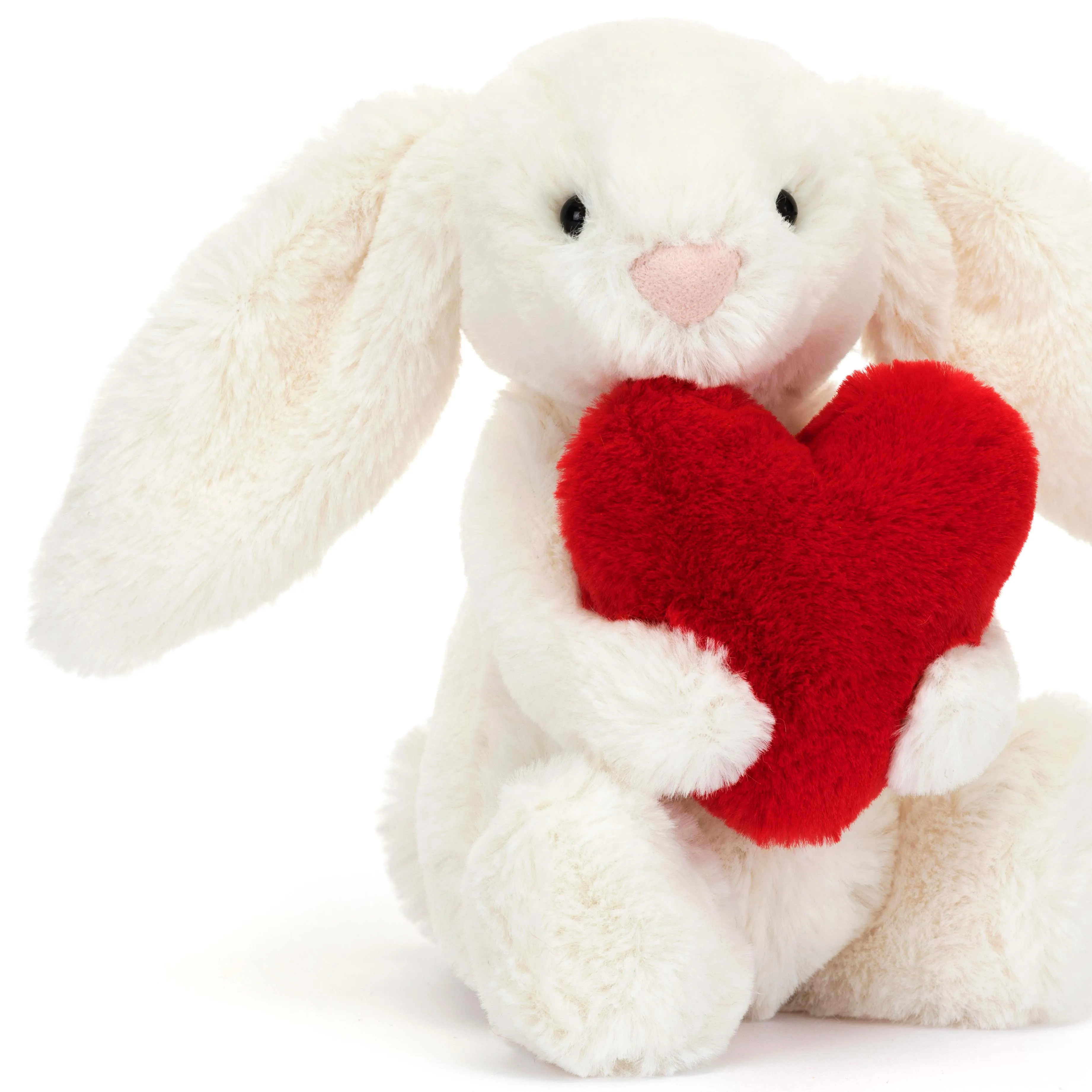 Bashful Red Love Heart Bunny Soft Toy | Little