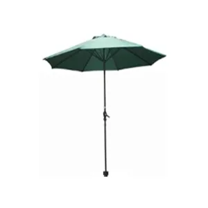 Beach Umbrella 6 Bones with Concrete Base Green