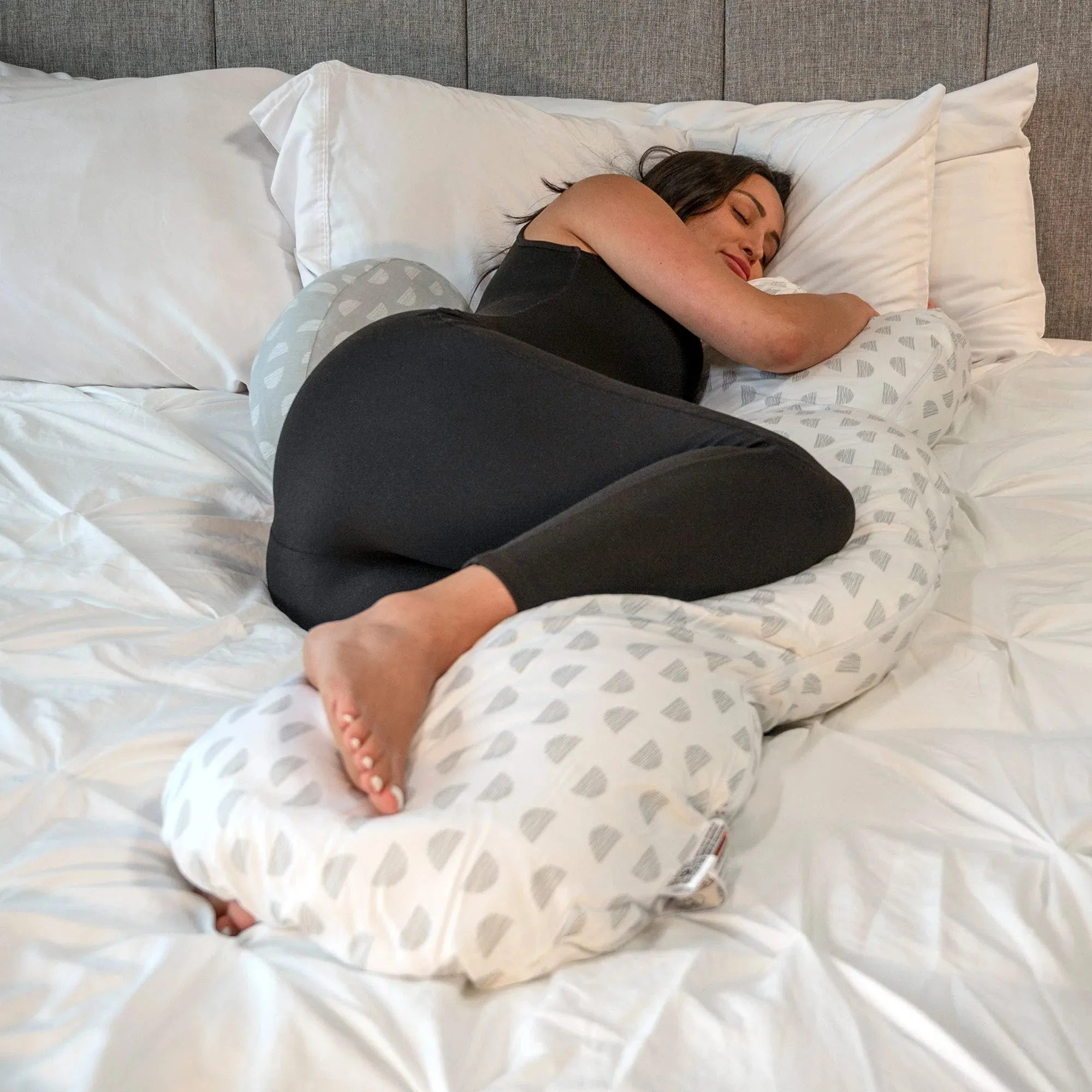 Boppy Full Body Side-Sleeper Pillow | Gray Mirage
