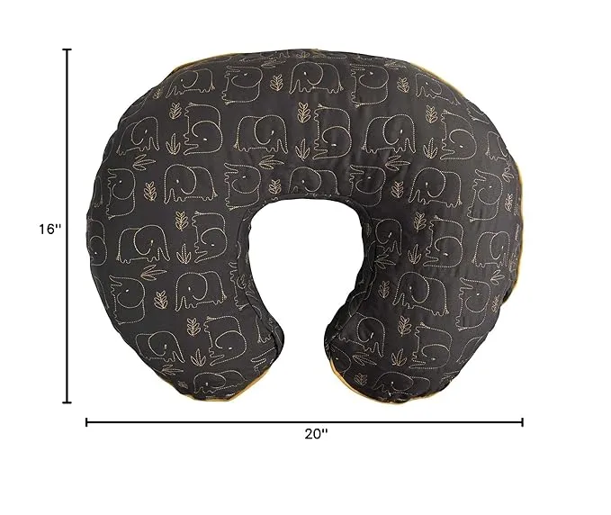 Boppy Luxe Pillow | Charcoal Quilted Elephant