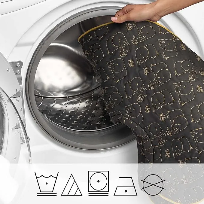 Boppy Luxe Pillow | Charcoal Quilted Elephant