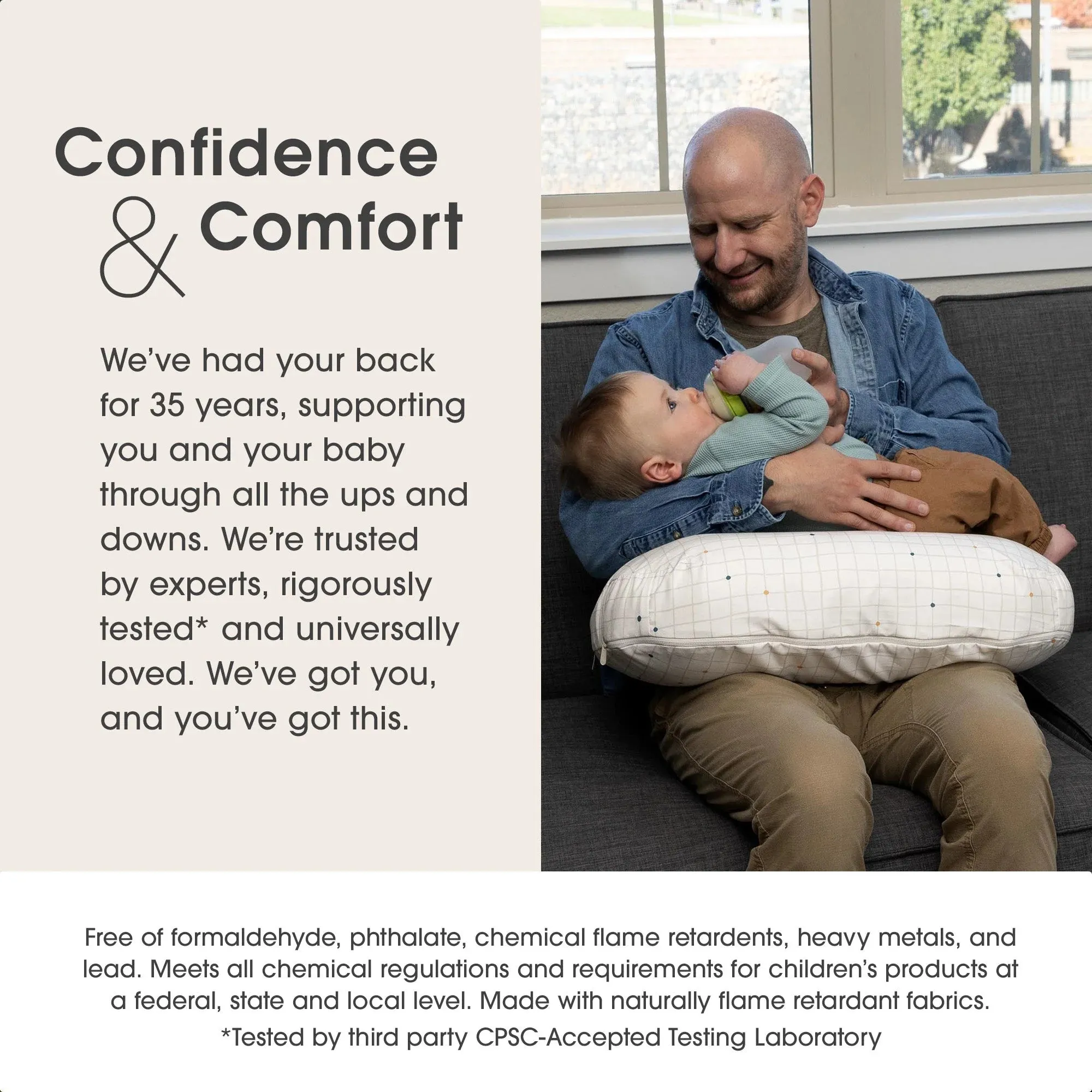 Boppy Nursing Pillow | Beige Graph Checker