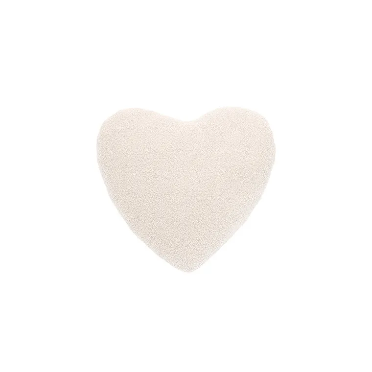 Boucle Heart Cushion, Asstd