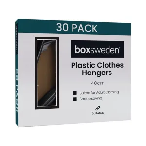 Box Sweden Plastic Hangers Value, 30pk