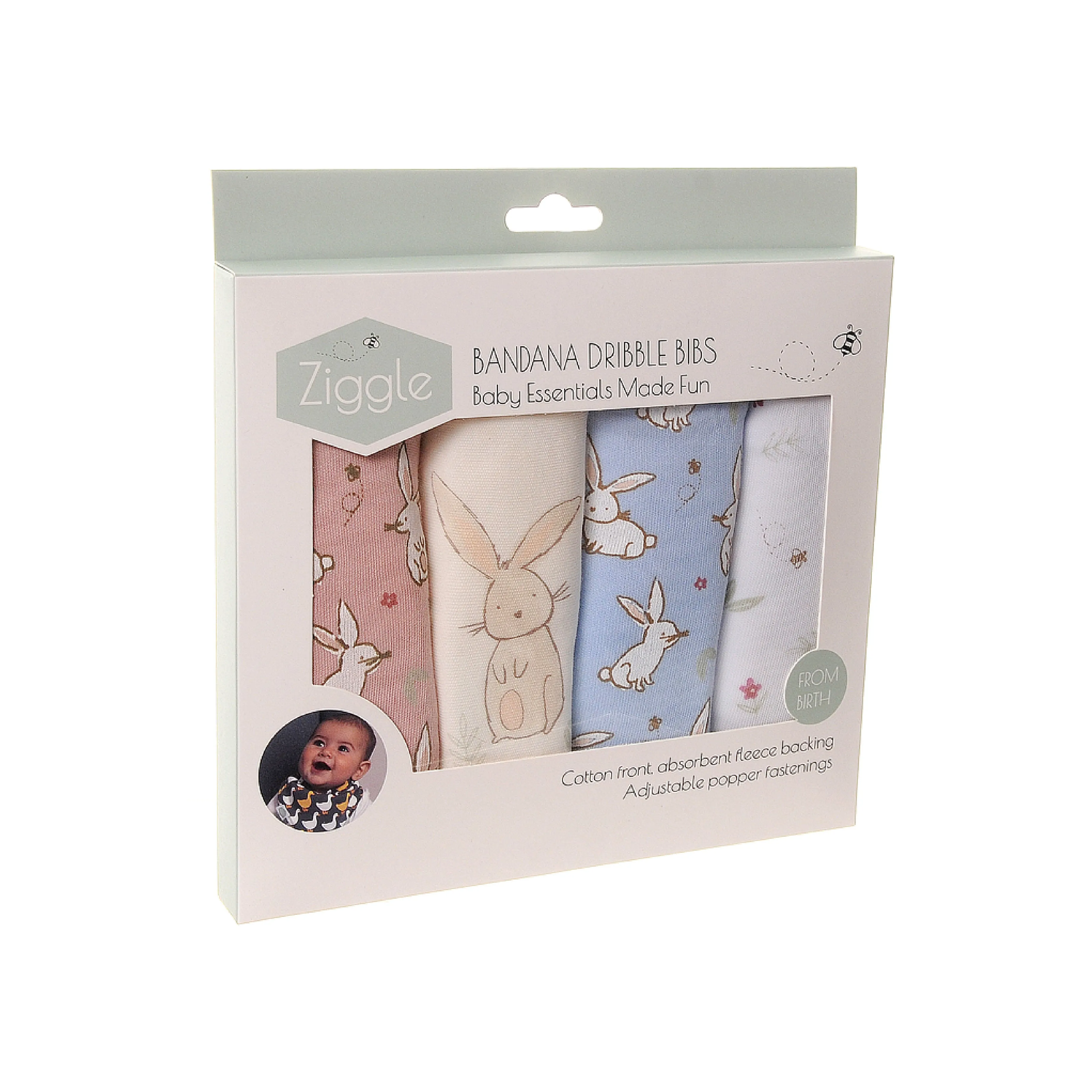 Bunny Bandana Bibs | Set of 4