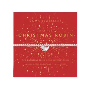 Children's Christmas A Little 'Christmas Robin' Bracelet | Silver Plated