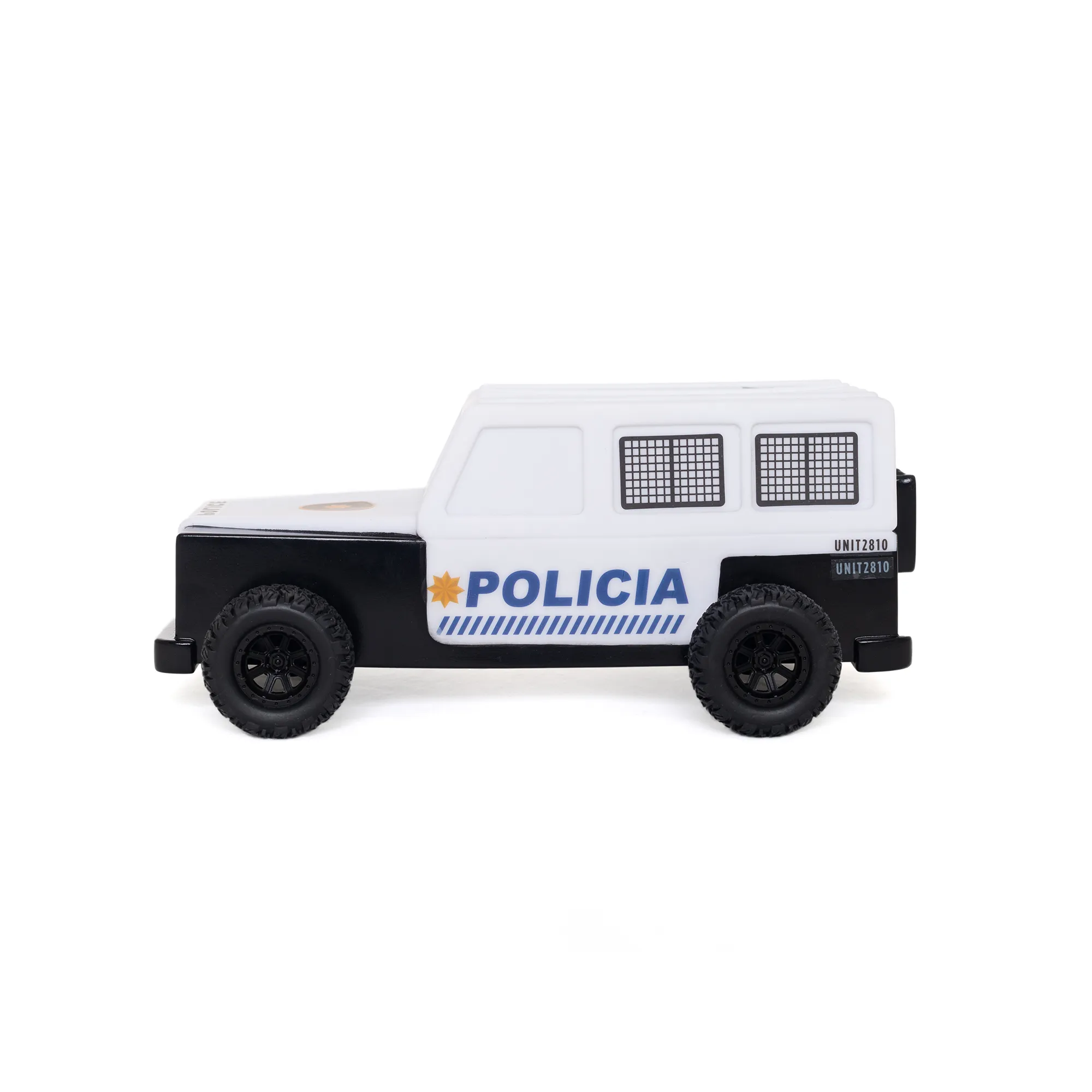 Colour Changing Night Light | Black & White Police Car with Stickers | Medium