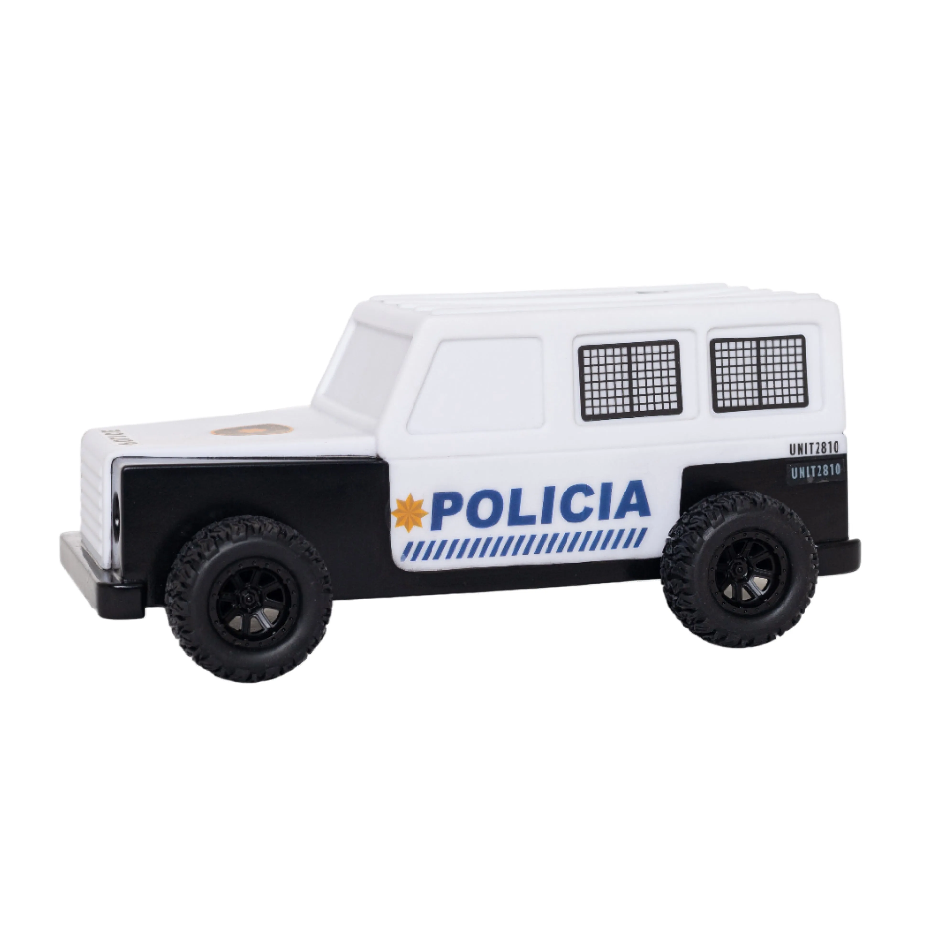 Colour Changing Night Light | Black & White Police Car with Stickers | Medium
