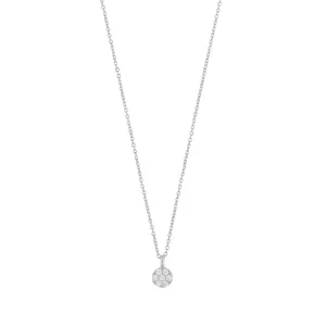 Copenhagen Small Pendant Necklace | Silver Plated with Cubic Zirconia