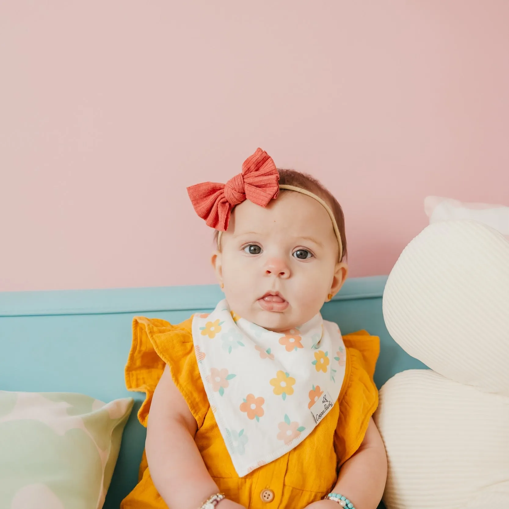Copper Pearl Baby Bandana Bibs | Cheery