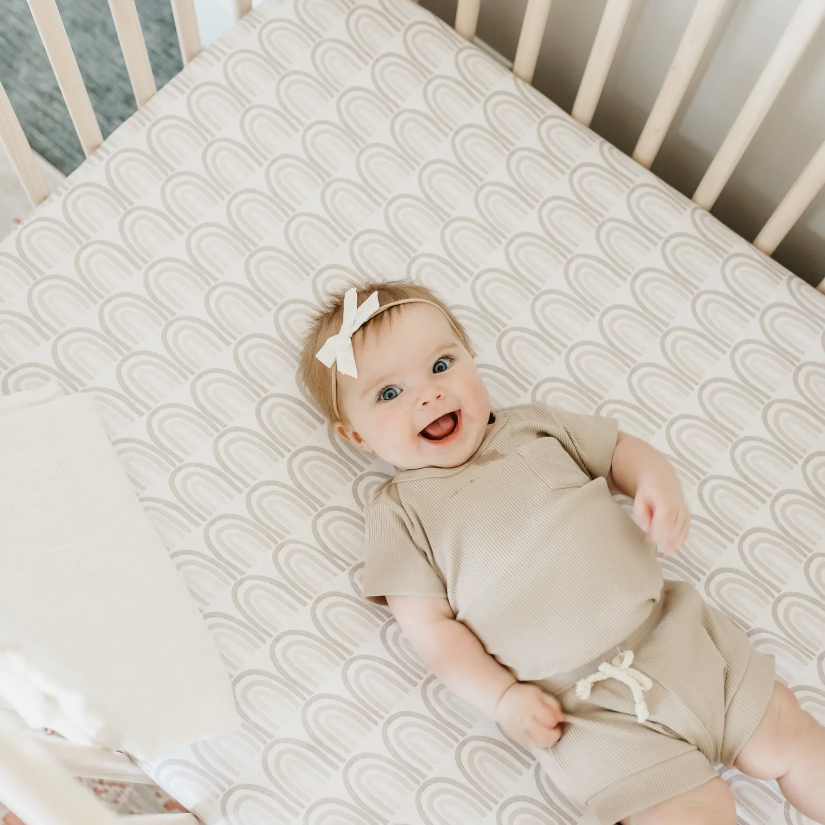Copper Pearl Premium Knit Fitted Crib Sheet | Bliss