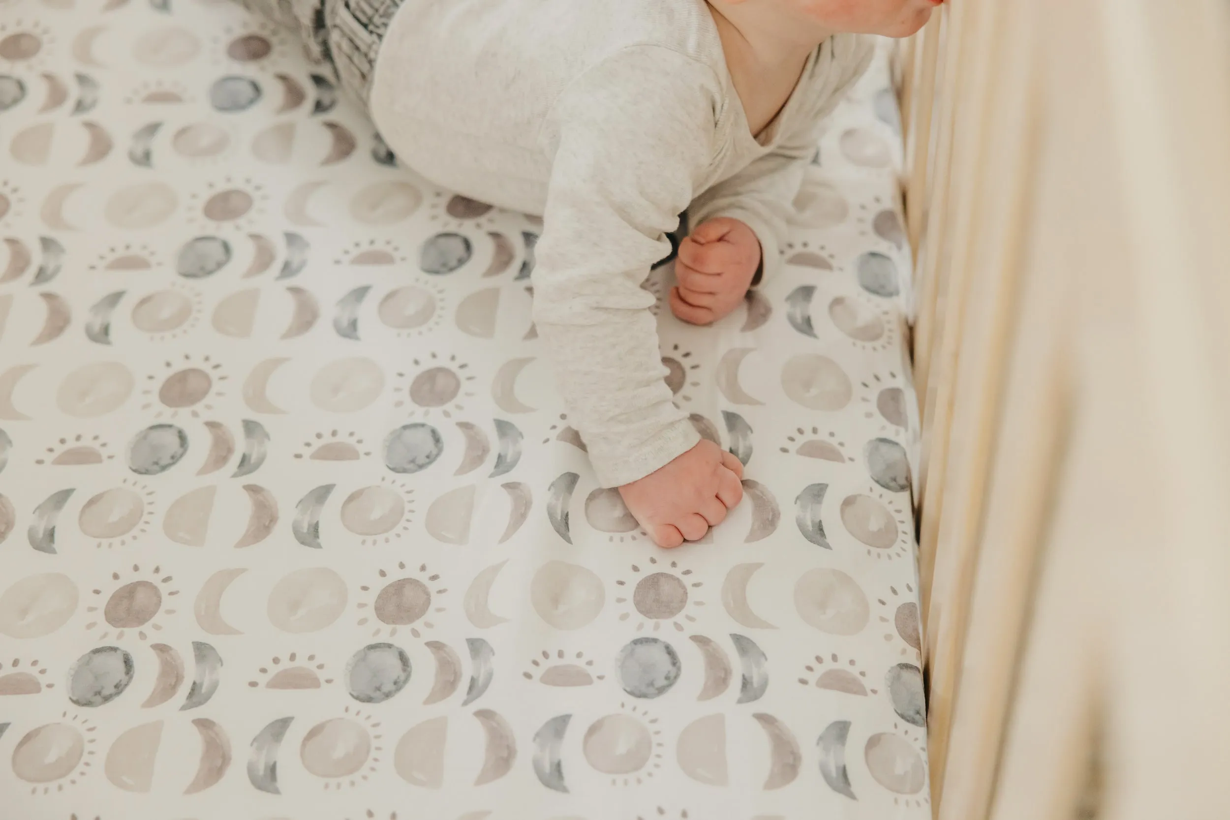 Copper Pearl Premium Knit Fitted Crib Sheet | Eclipse