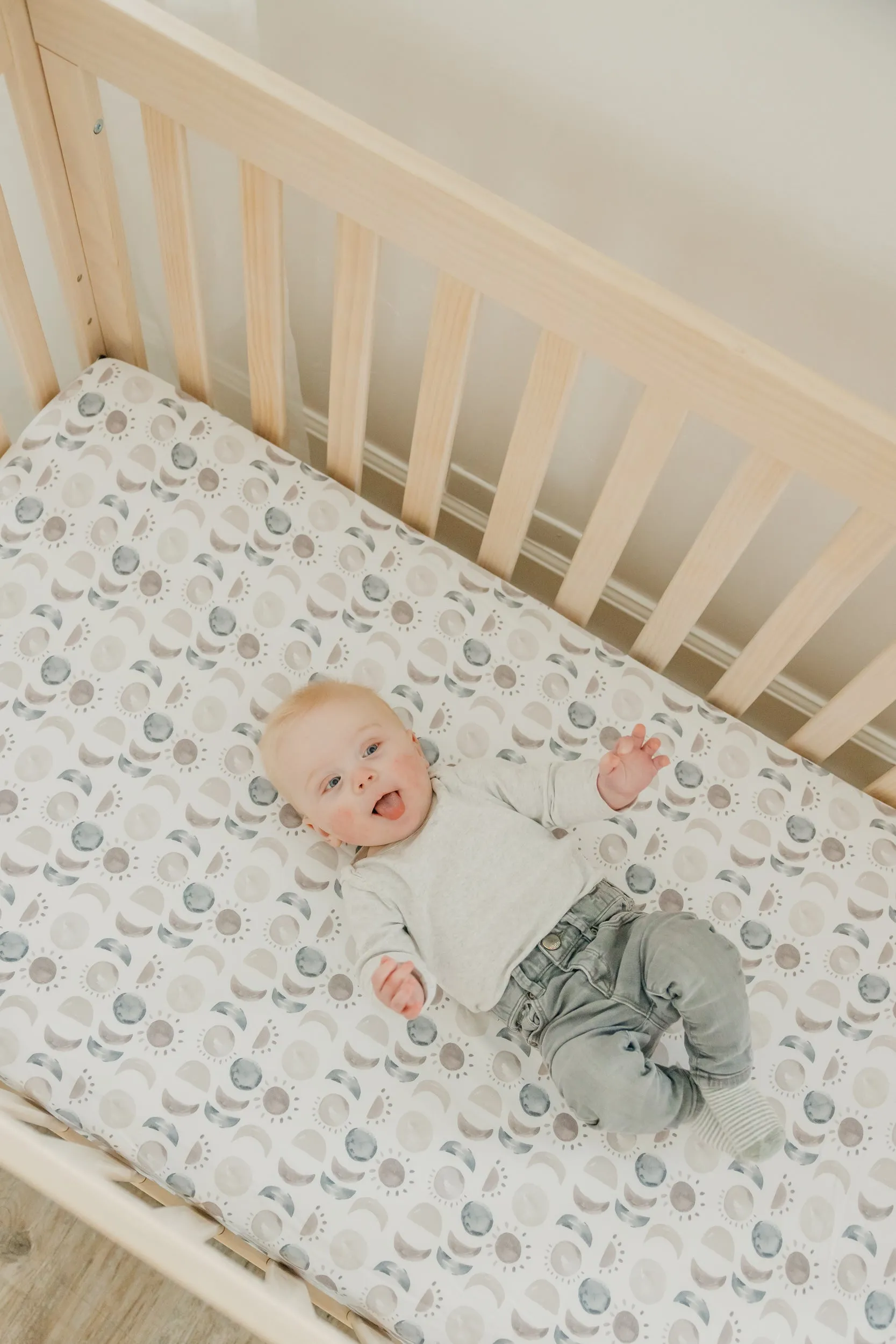 Copper Pearl Premium Knit Fitted Crib Sheet | Eclipse