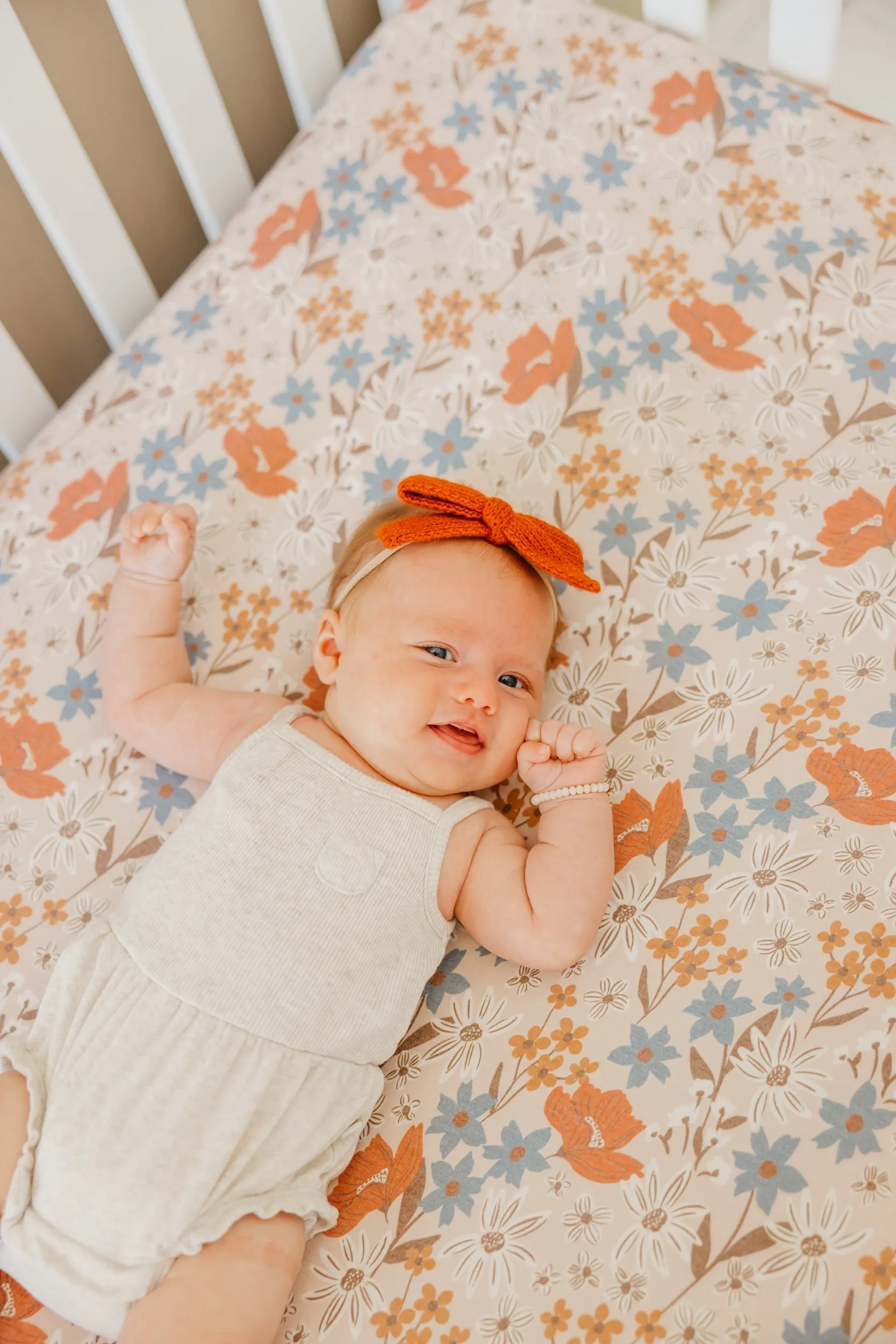 Copper Pearl Premium Knit Fitted Crib Sheet | Eden
