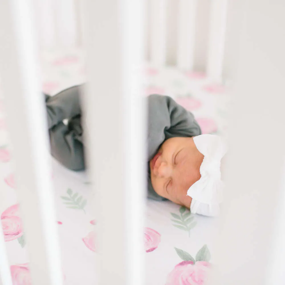 Copper Pearl Premium Knit Fitted Crib Sheet | Grace