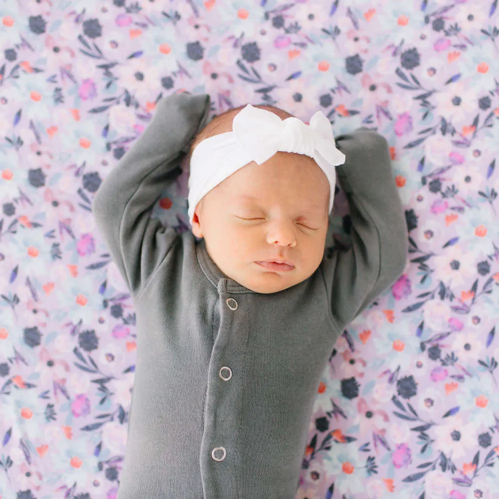 Copper Pearl Premium Knit Fitted Crib Sheet | Morgan