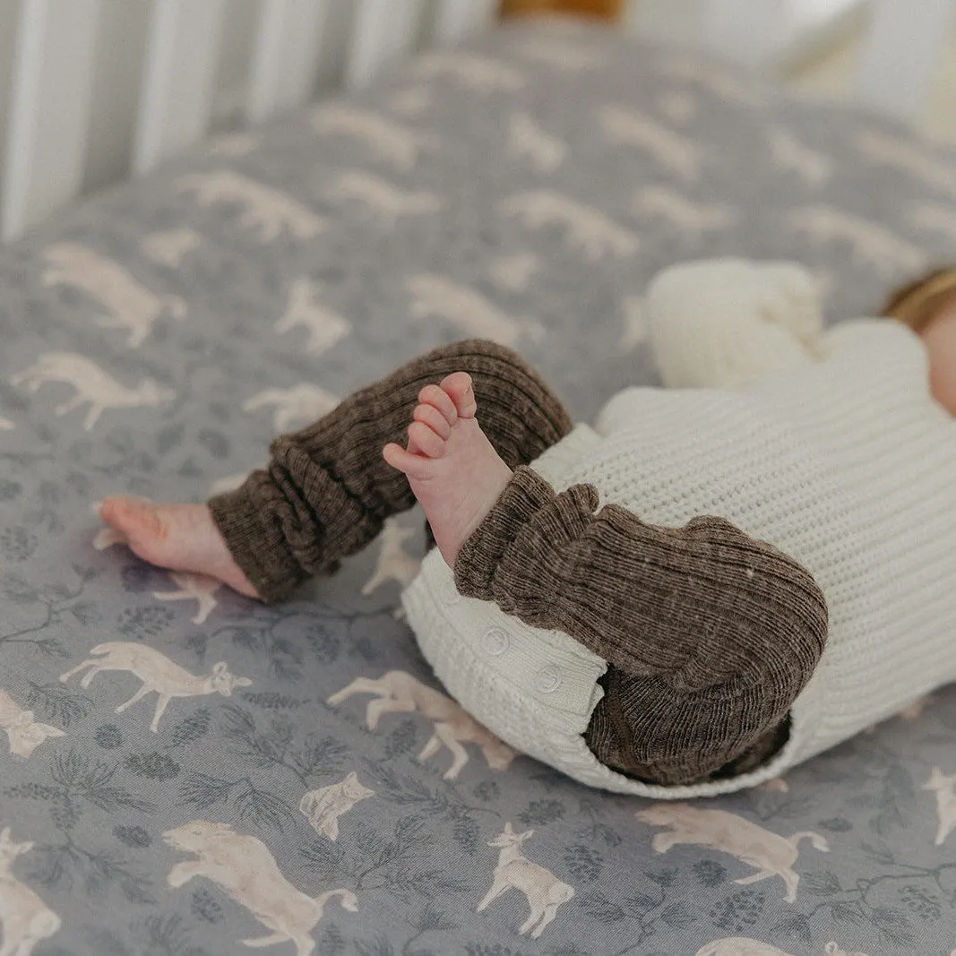 Copper Pearl Premium Knit Fitted Crib Sheet | Timber