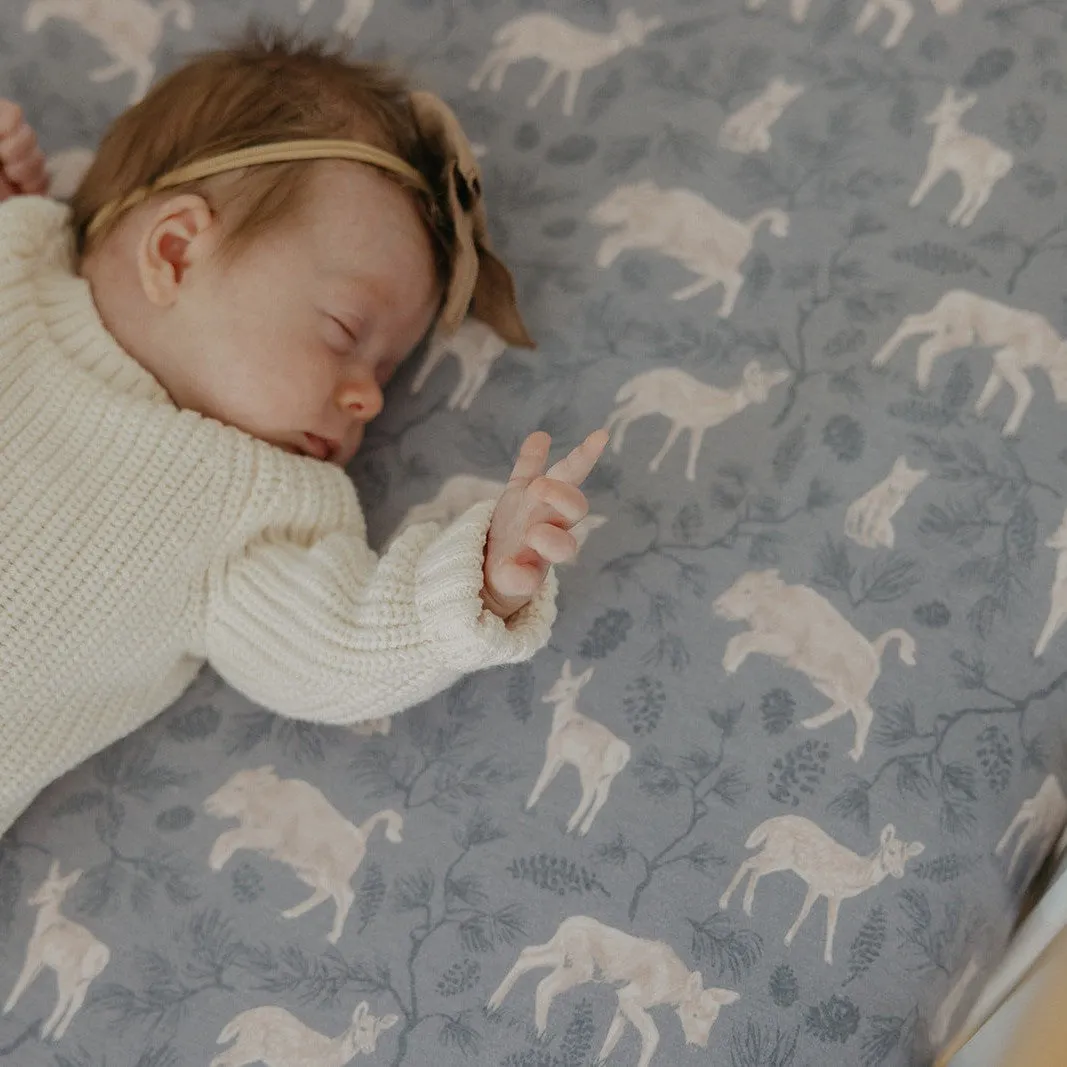 Copper Pearl Premium Knit Fitted Crib Sheet | Timber