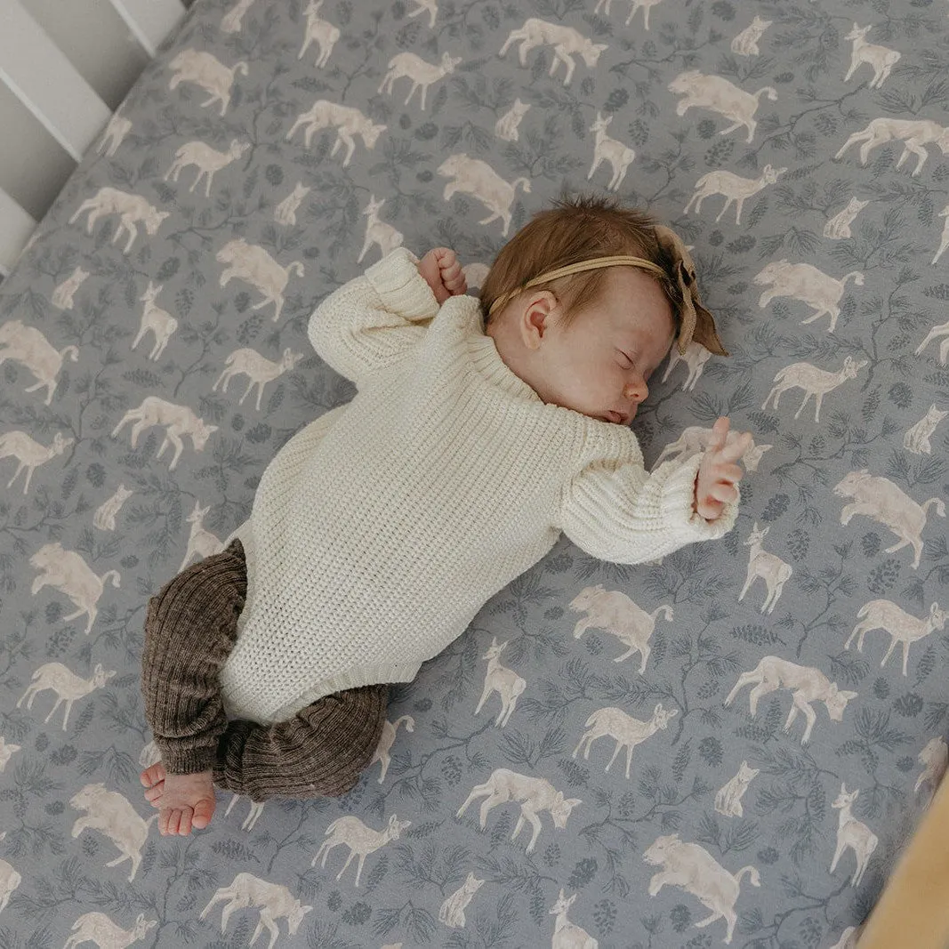 Copper Pearl Premium Knit Fitted Crib Sheet | Timber