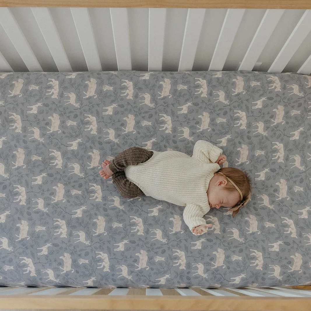Copper Pearl Premium Knit Fitted Crib Sheet | Timber