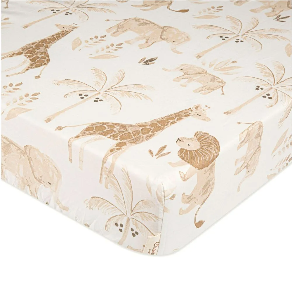 Crane Baby Kendi Crib Sheet Safari