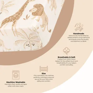Crane Baby Kendi Crib Sheet Safari