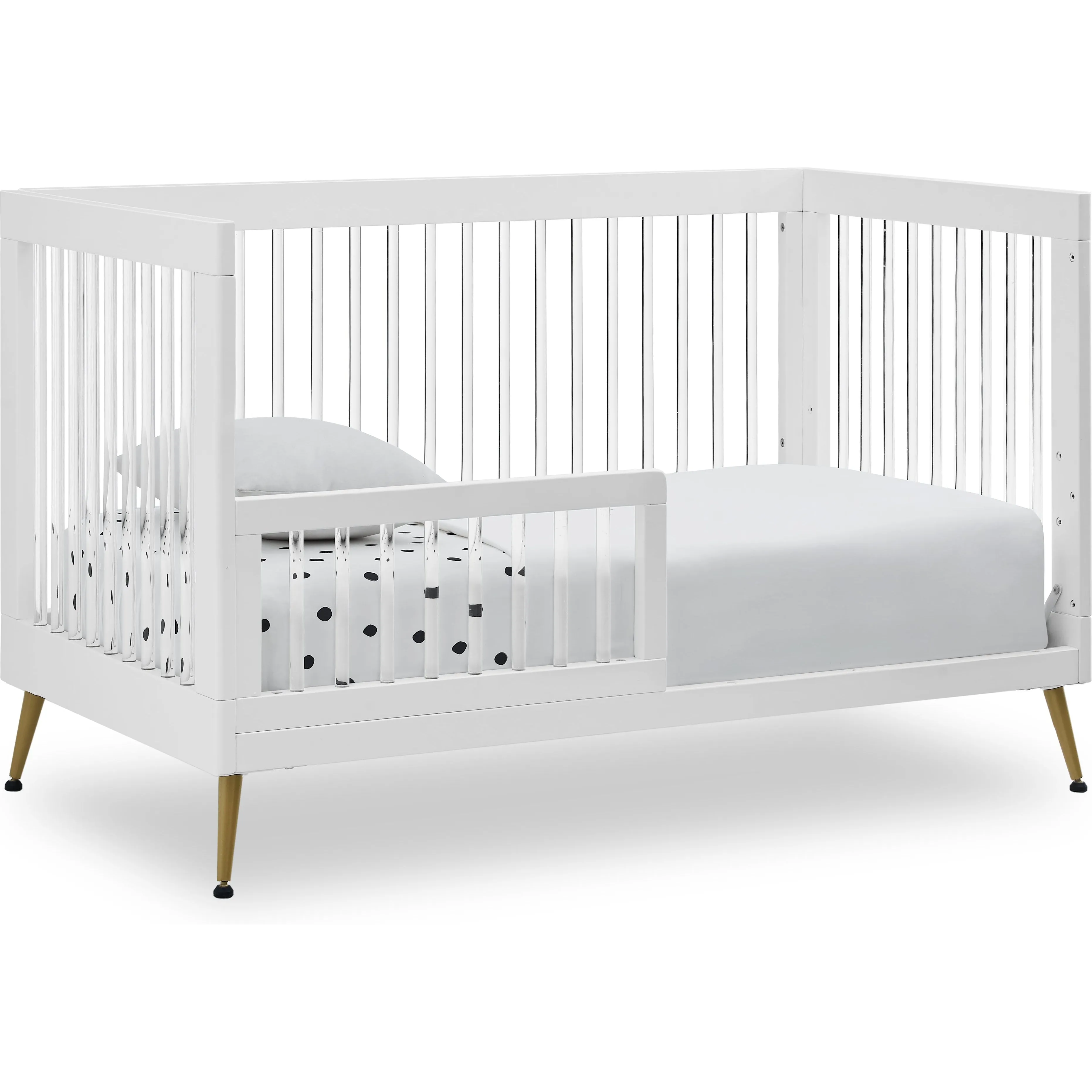 Delta Children Sloane 4-in-1 Acrylic Convertible Crib   Conversion Rails